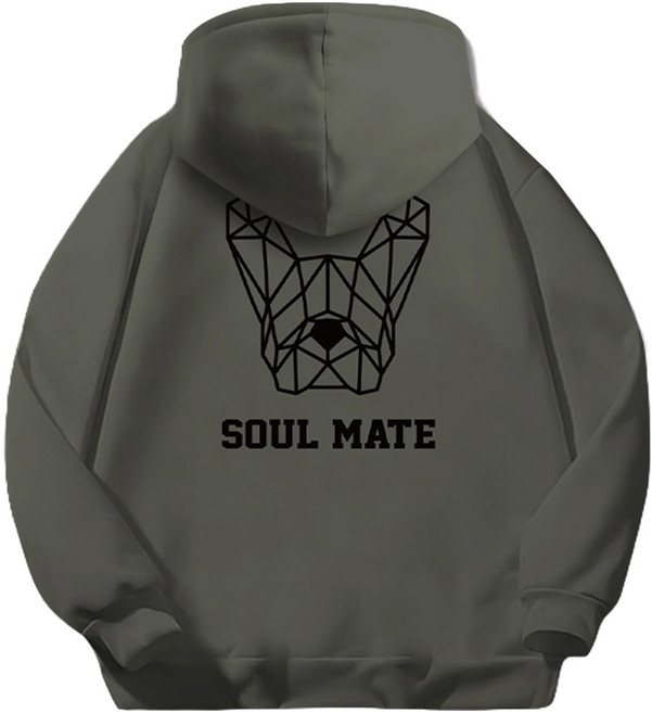 일루소 남녀공용 소프트 특양면 소울메이트 후드티