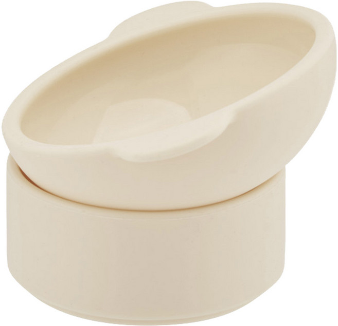 마이플러피 반려동물 실리콘 높이조절 착착시리즈 보울 1단, 오트밀, 1개