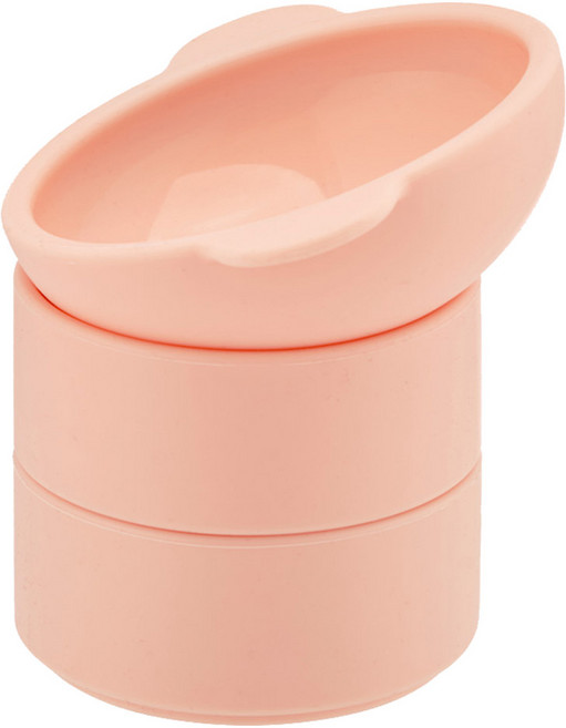 마이플러피 반려동물 실리콘 높이조절 착착시리즈 보울 2단, 코랄, 1개