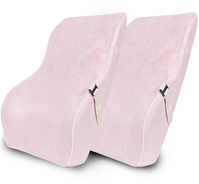 HL만도 폼레스트 메모리폼 허리쿠션, 핑크, 2개