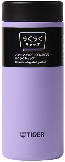 TIGER 虎牌 Super Clean Plus 馬克杯型保溫保冷隨行杯, 1個, 薰衣草紫, 350ml