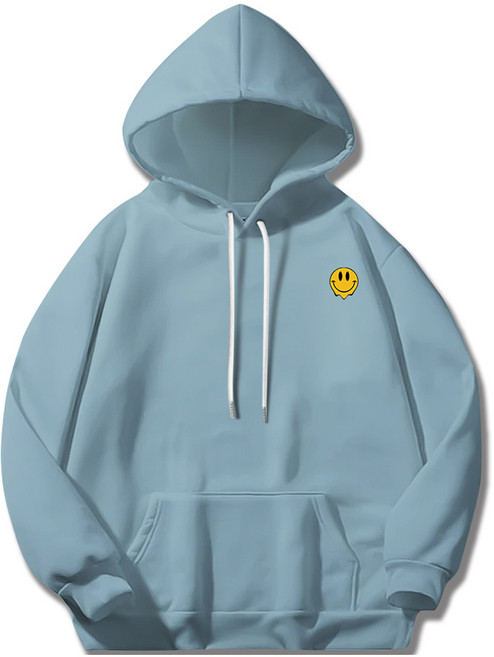 일루소 남녀공용 플로윙스마일 소프트 특양면 후드티