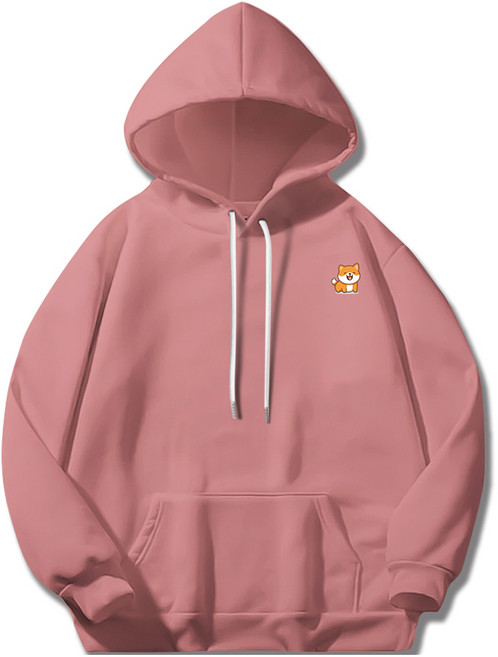 일루소 남녀공용 로고 해피시바 소프트 특양면 후드티