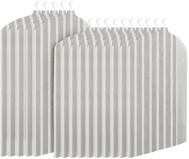 네이쳐리빙 스트라이프 프리미엄 옷커버 자켓용 10p + 코트용 5p 세트, 1세트