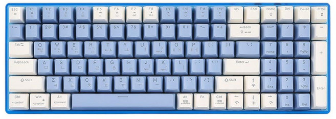 지클릭커 무선 블루투스 기계식 키보드, 밀키블루, SPK100, 저소음 적축