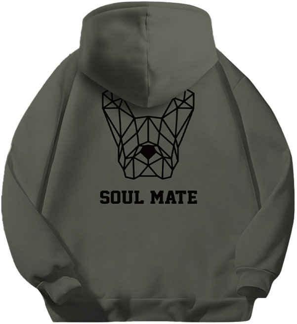 일루소 남녀공용 소울메이트 소프트 특양면 후드티