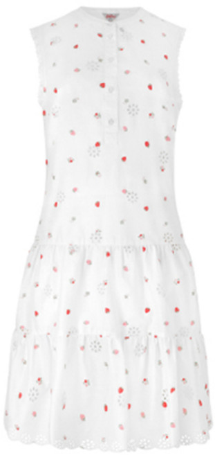 Cath Kidston 迷你草莓透氣棉質洋裝, Ivory