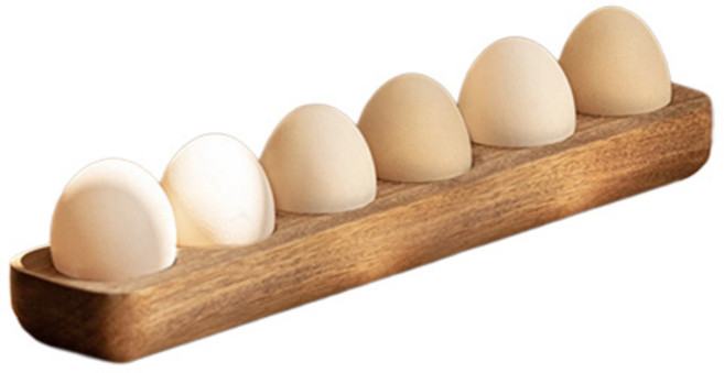 모나코올리브 원목 계란 플레이트 6구, 1개