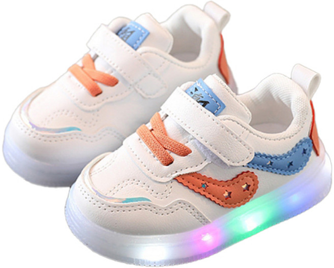 베베마루 아동용 더블 체크 라이팅 운동화