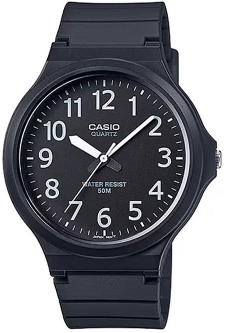 카시오 남녀공용 무소음 수능 시계 MW-240-1B + 배터리교환권 세트