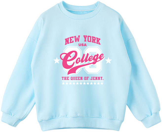 제니 아동용 오버핏 뉴욕컬리지 맨투맨 JN1043M