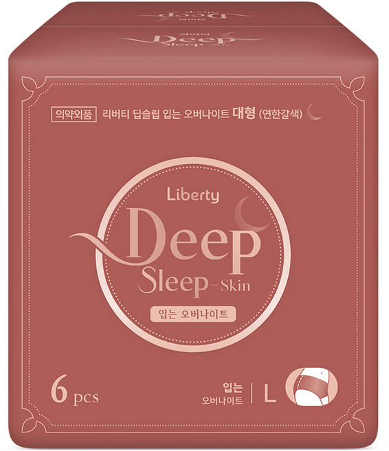 리버티 딥슬립 입는 오버나이트 스킨, 대형, 6개입, 1세트