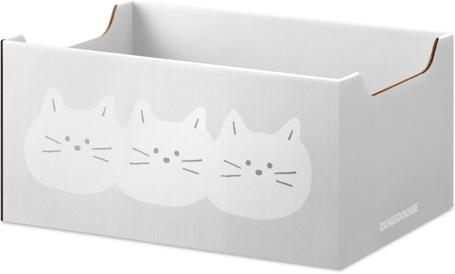 옥희독희 목이 편한 박스 스크래쳐, 세쌍둥냥, 1개