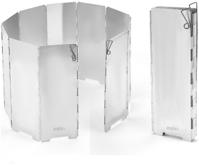 앙플러스 캠핑용 10단 버너 바람막이 + 파우치 세트, 1세트