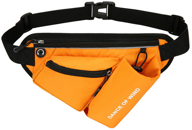 ZOOLO 남녀 스포츠 물병 힙색 아웃도어 허리에 차는 보틀 가방, 오렌지, 1개