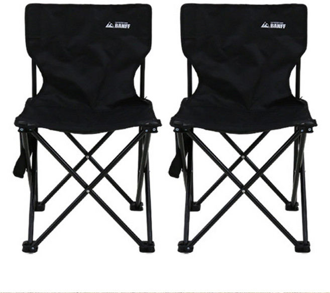 밴프 아르카 캠핑체어 특대, 블랙, 2개