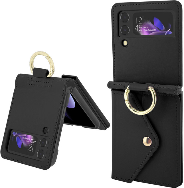 하이온 탈부착 카드수납 핸디링 가죽 휴대폰 케이스