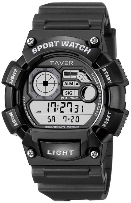 TAVER 전자 디지털 손목시계 T24001