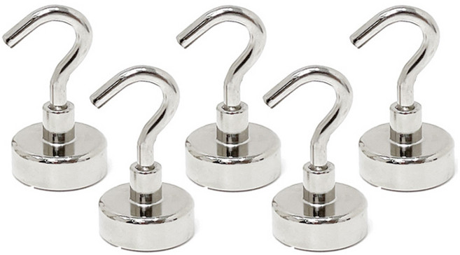 네오디움 고리자석 16mm, 실버, 5개