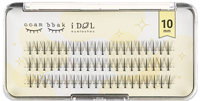 깜빡 아이돌 래쉬 인조 가닥속눈썹 W형 10mm, 1개