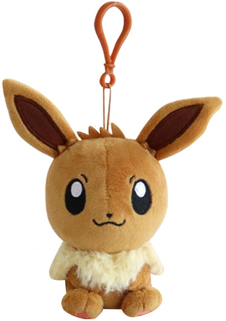 PoKeMoN 寶可夢 Cutie Pop 包包掛飾娃娃 伊布, 1個, 13cm, 混合顏色