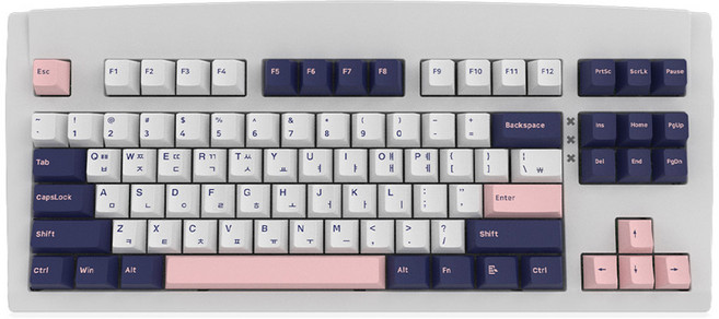 큐센 유무선 민트축 V1 기계식 키보드, 화이트, DT35 87, 제조사축