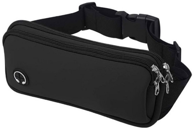 힙앤바디 스포츠 런닝가방, 블랙, 1개