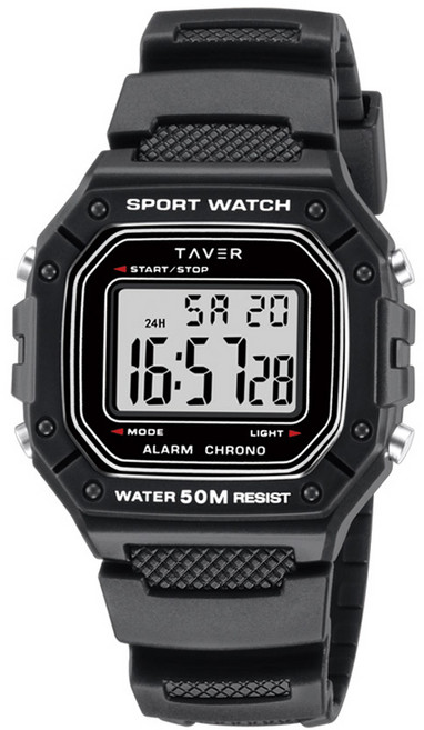 TAVER 전자 디지털 손목시계 T24002