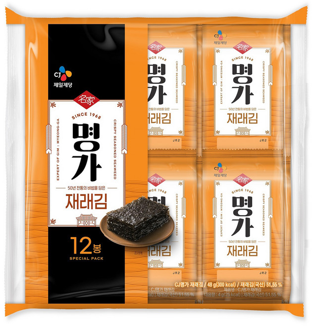 CJ명가 씨제이 재래김 12p, 48g, 1개