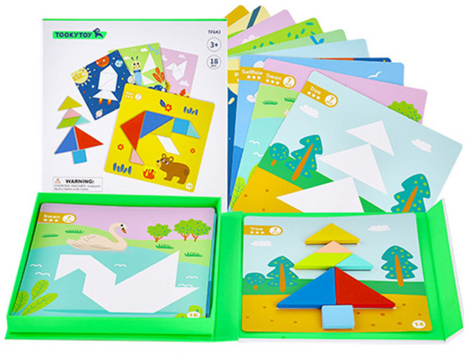 투키토이 유아용 자석탱그램 642, 혼합색상, 1개