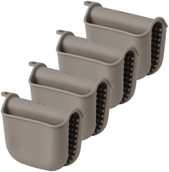 이와이엔스토리 두툼한 실리콘 내열 손잡이, 그레이, 4개