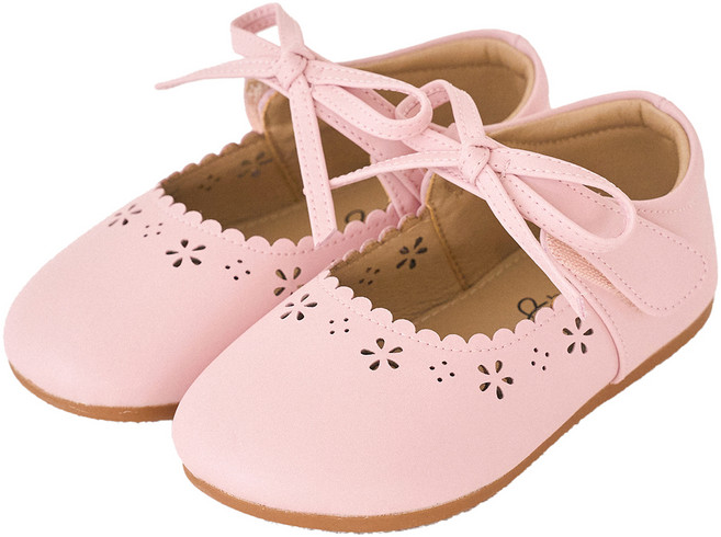 발소리 베이비잼 여아용 플로플라 플랫슈즈