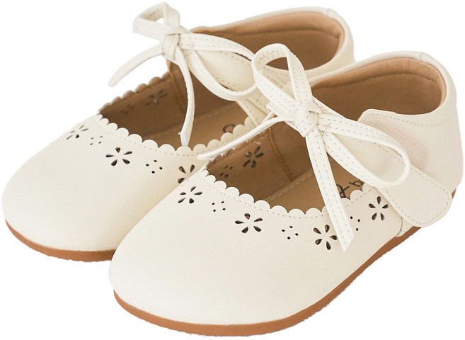 발소리 베이비잼 여아용 플로플라 플랫슈즈