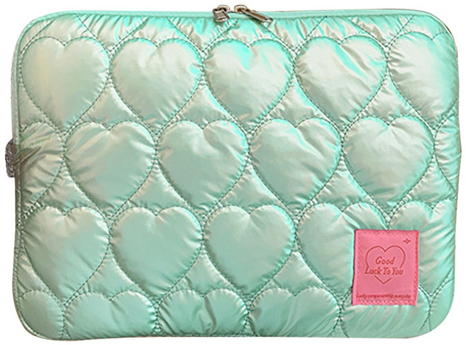 위니즈 하트스티치 패션 노트북 파우치 WZFLP, 그린(WZFLP095-HG13), 1개