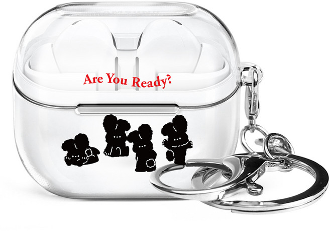 아이무이 포소미 삼성 갤럭시 버즈3 버즈3프로 공용 투명 키링 케이스, 매니B, 1개