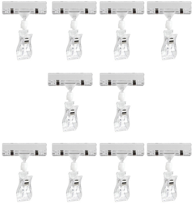 만들하비 POP 가격표 메뉴판 쇼클립 꺽이는 집게형, 10개