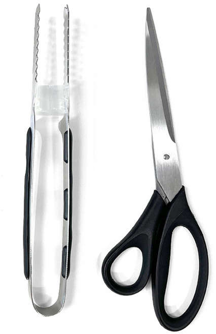 벨로비 키친 클래식 스테인레스 가위 집게 세트, 가위 + 집게, 1세트