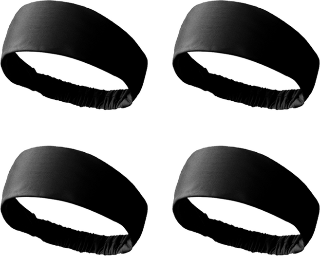 더자카 스포츠 헤어밴드, 블랙, 4개