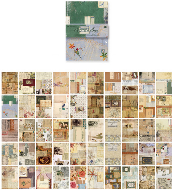 마다꾸미 빈티지 감성 명화 디자인 대용량 메모지, 아트콜라주, 100매, 1세트