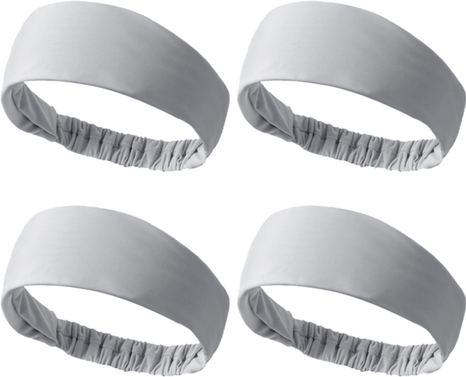 더자카 스포츠 헤어밴드, 그레이, 4개