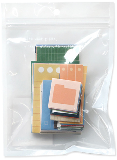 모노라이크 플랜 스티커팩 51종 x 2p 세트, 혼합색상, 1세트