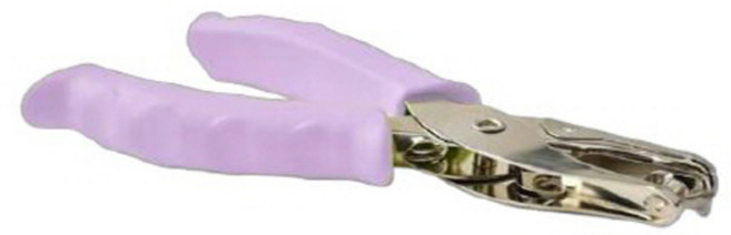 마다꾸미 컬러 핸드 1공 펀치 3mm, 파스텔퍼플, 1개