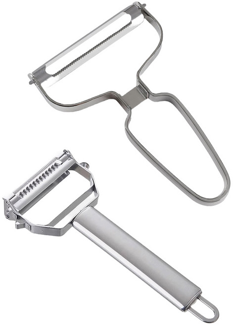 모나코올리브 올 스테인레스 양배추칼 + 채칼 세트, 실버, 1세트