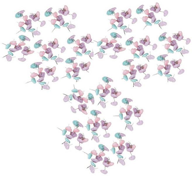 문구담 귀여운 하트모양 압정 세트 마카롱, 50개입, 3세트