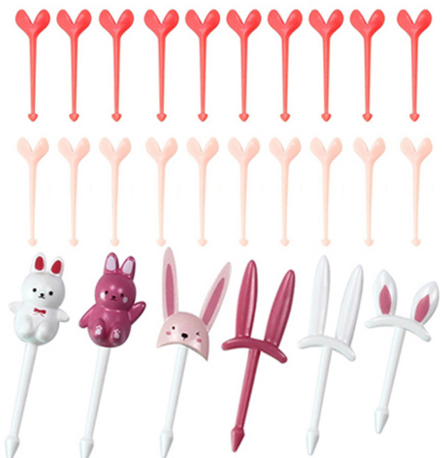 큐트미 하트픽 20p + 토끼픽 6p 세트 B023, 1세트