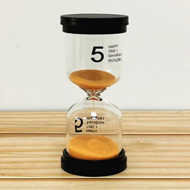 인생에서 중요한 시간은 5분 5분컷 모래시계, 오렌지