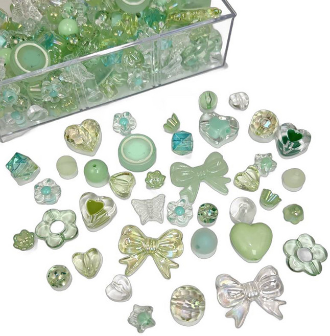 마다꾸미 다채로운 대용량 탑꾸 만들기 재료 50g, 그린, 1세트