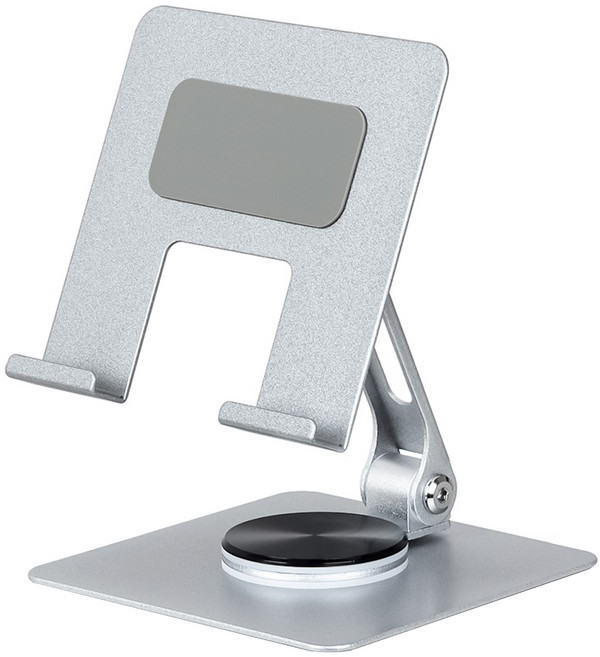 정원전산 360도 회전 접이식 탁상용 태블릿 스탠드 거치대, 1개, 실버, JW-MT134-2