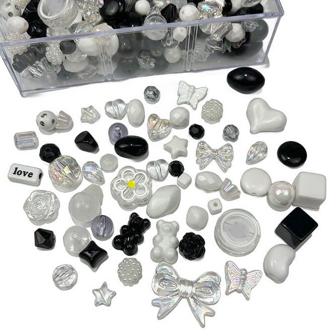 마다꾸미 다채로운 대용량 탑꾸 만들기 재료 50g, 블랙, 1세트