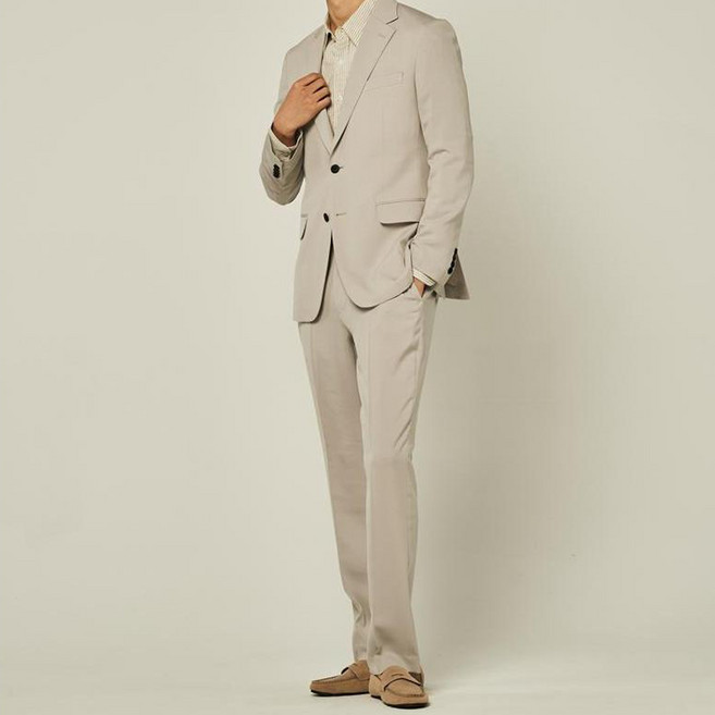 트래드클럽 남성용 베리 베이직 린넨 수트 세트